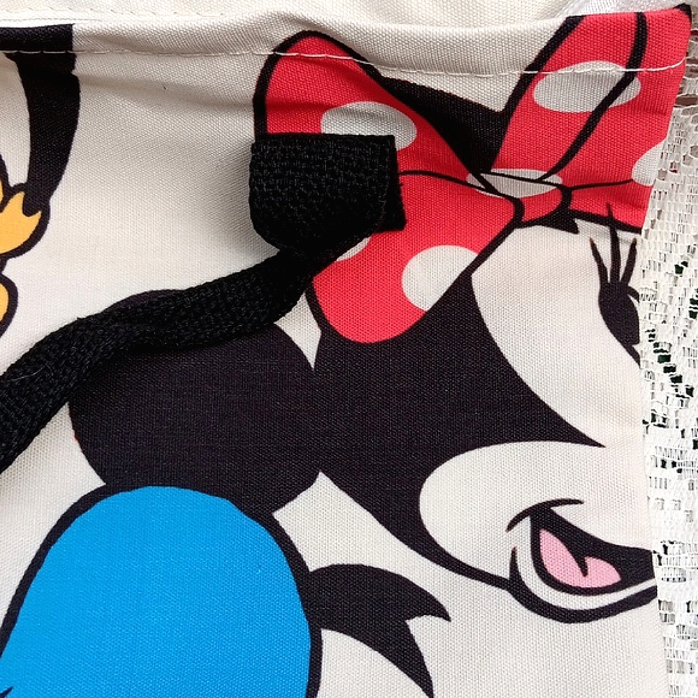 🆕️HALF OFF💰LAST 1❤DISNEYS PLUTO & FRIENDS LARGE CREAM ZIPPERED CANVAS TOTE BAG - Picture 14 of 16